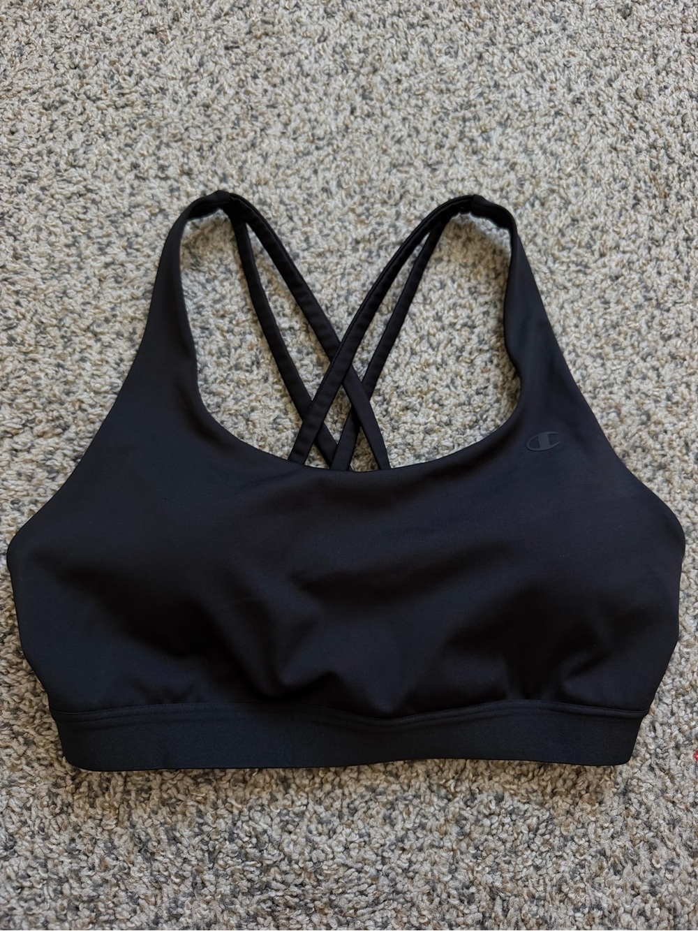 Champion Authentic Athleticwear Women's Black Crossback Sports Bra M